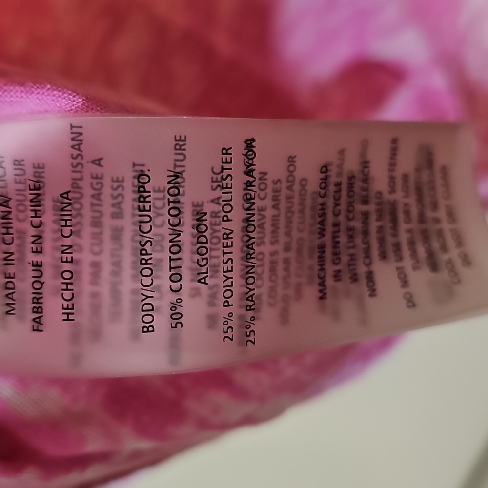 Betsey Johnson Performance Pink Burnout Top - Picture 3 of 3